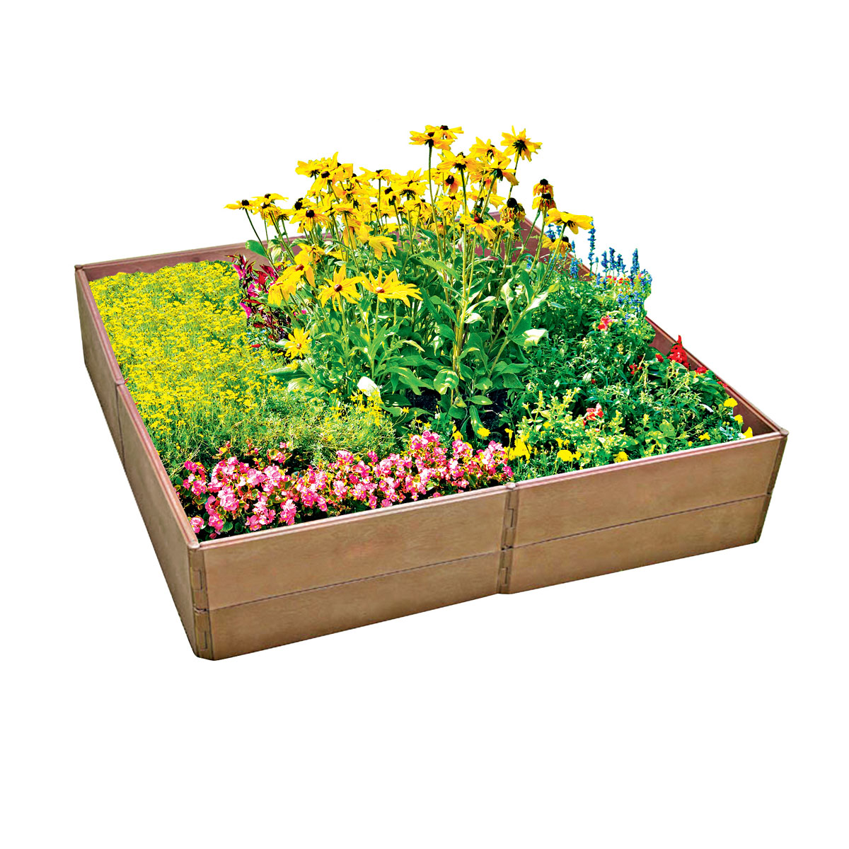 Wingart Variables Hochbeet 8 Paneele Holzstruktur braun Bild 3