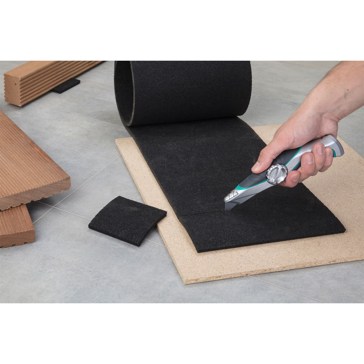 Wolfcraft  Profi-Trapezklingen-Messer mit Feststehklinge Bild 4