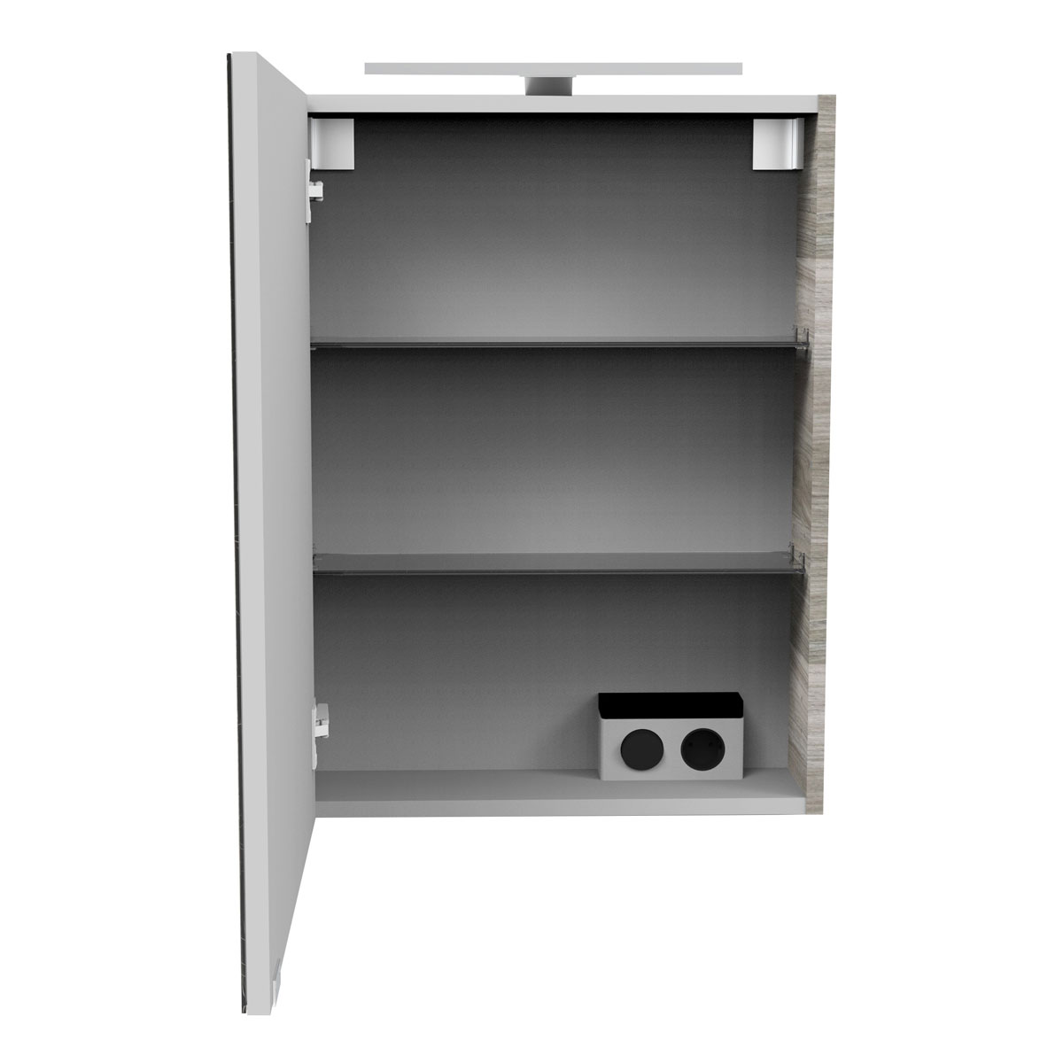 Fackelmann  Gäste-WC Spiegelschrank links SBC 500 x 680 x 153 mm Steinesche Bild 2