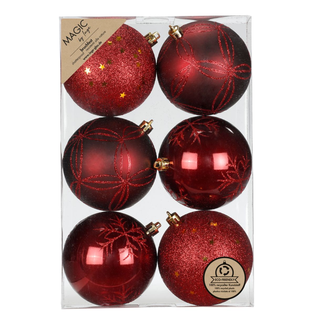 Kugelset 8cm Morello Cherry Red