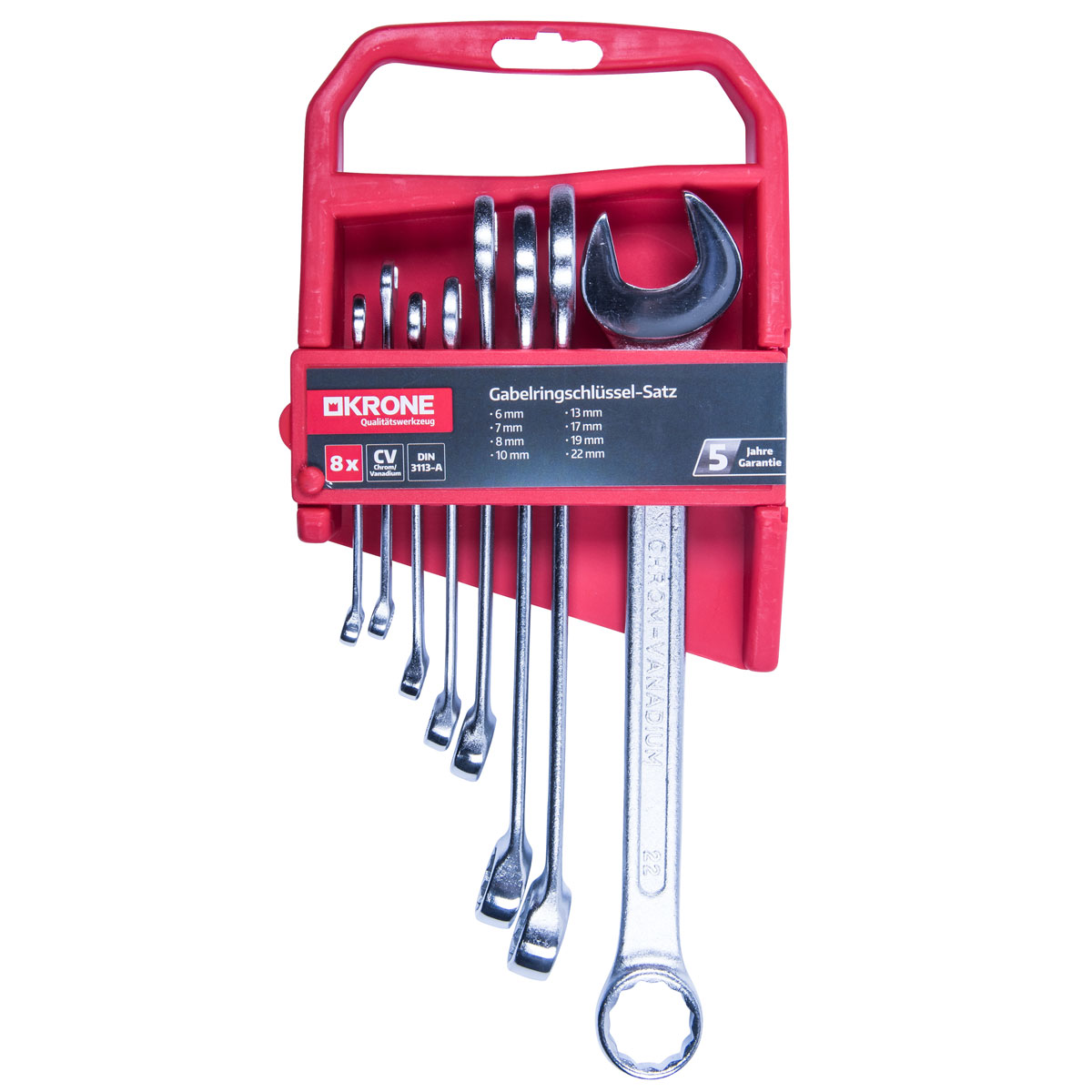 Krone Gabel-Ringschlüssel-Satz 6-22 mm 8-teilig
