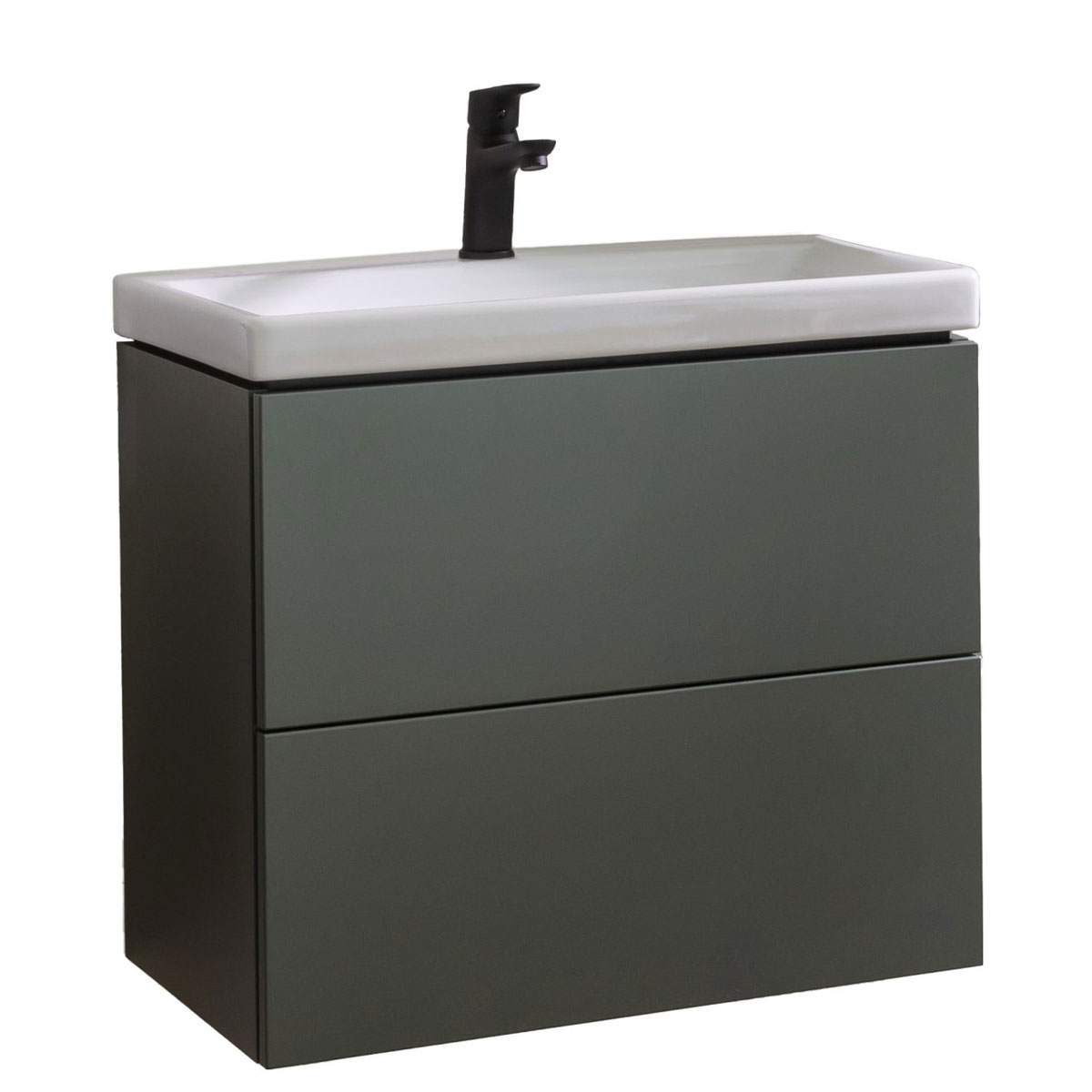 BADMOBIL Keramikwaschtisch CRAFT 64 x 5 x 37 cm ohne Überlauf weiß Bild 1