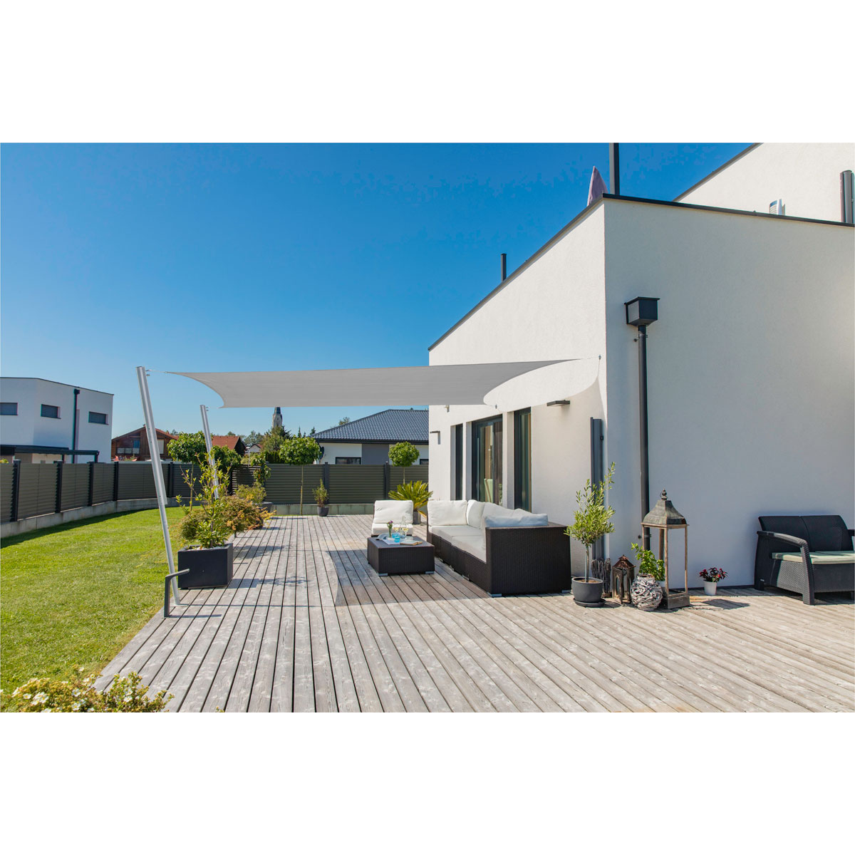 Rechteck-Segel Capri 3 x 4 m grau Bild 2