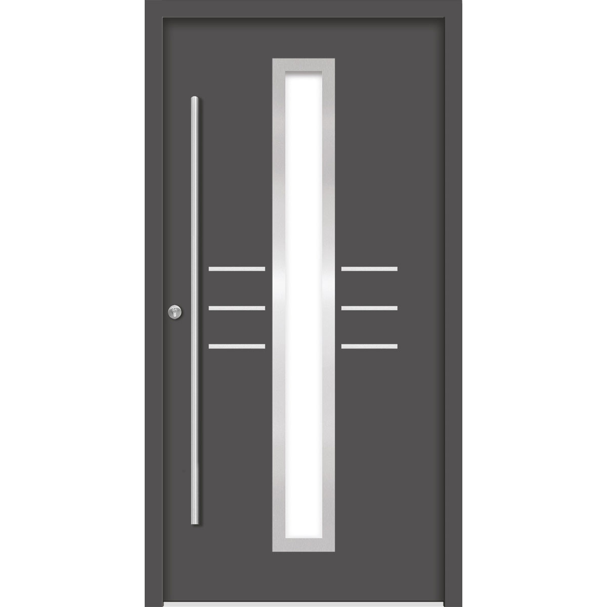 SplenDoor Premium-Haustür Passivedoor Lund energiesparend anthrazit 110 x 210 cm links