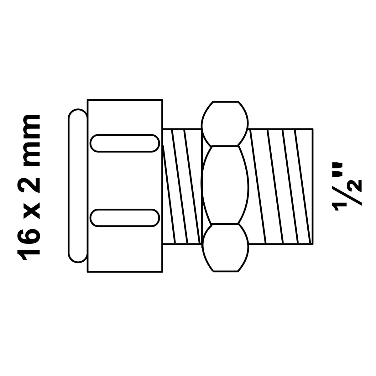Kirchhoff Übergangsstück 16 mm x ½ AG Klemmfitting für MSVR Bild 4