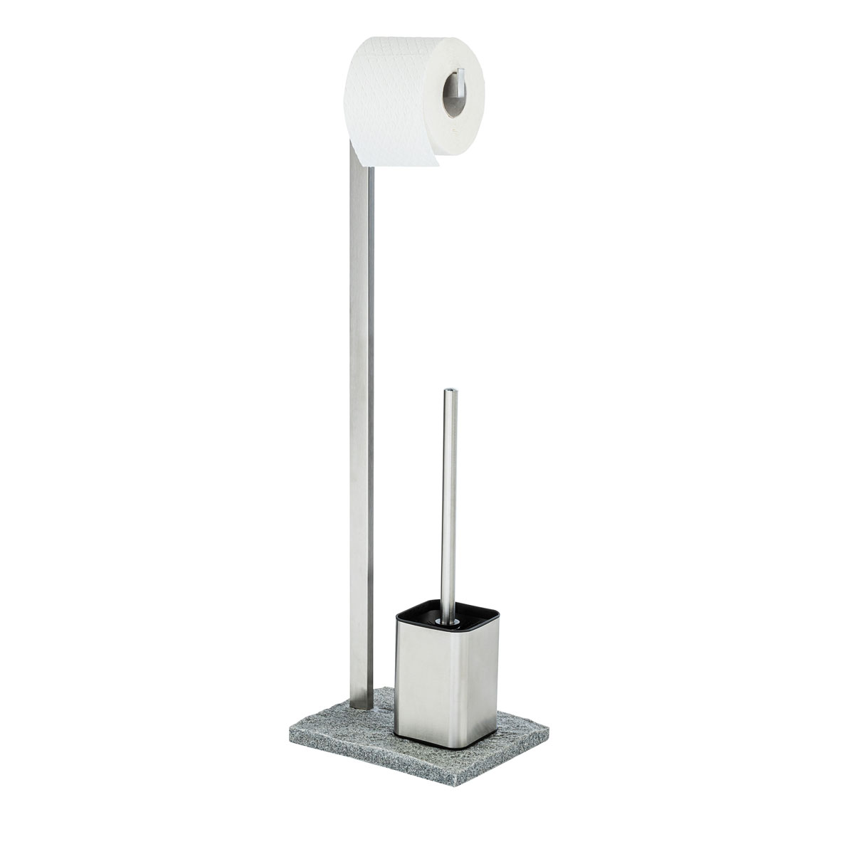 Wenko  Stand WC-Garnitur Granit Edelstahl rostfrei Bild 1