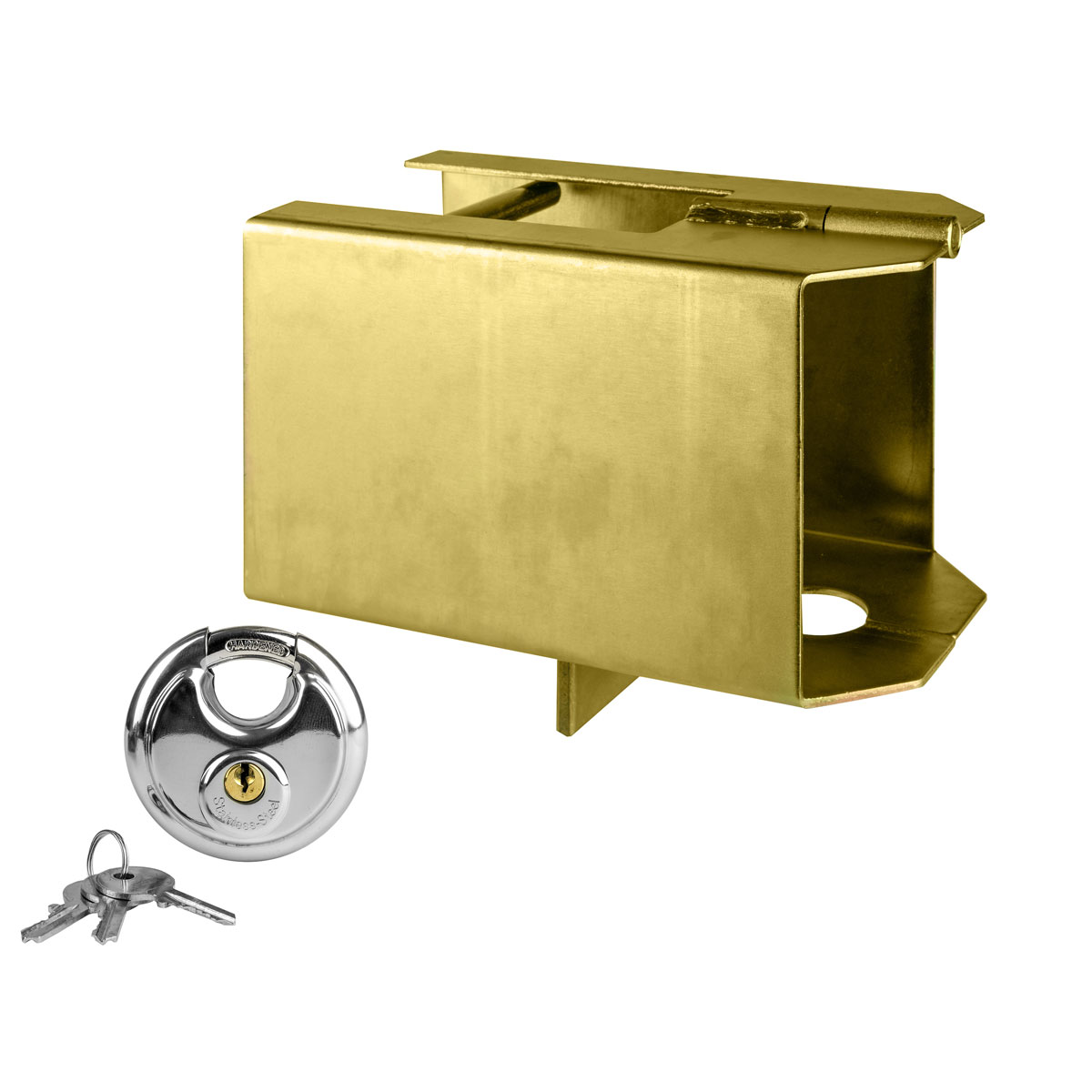 LAS 11801 Kastensicherung mit Schloss und abgeschrägten Ecken Bild 1