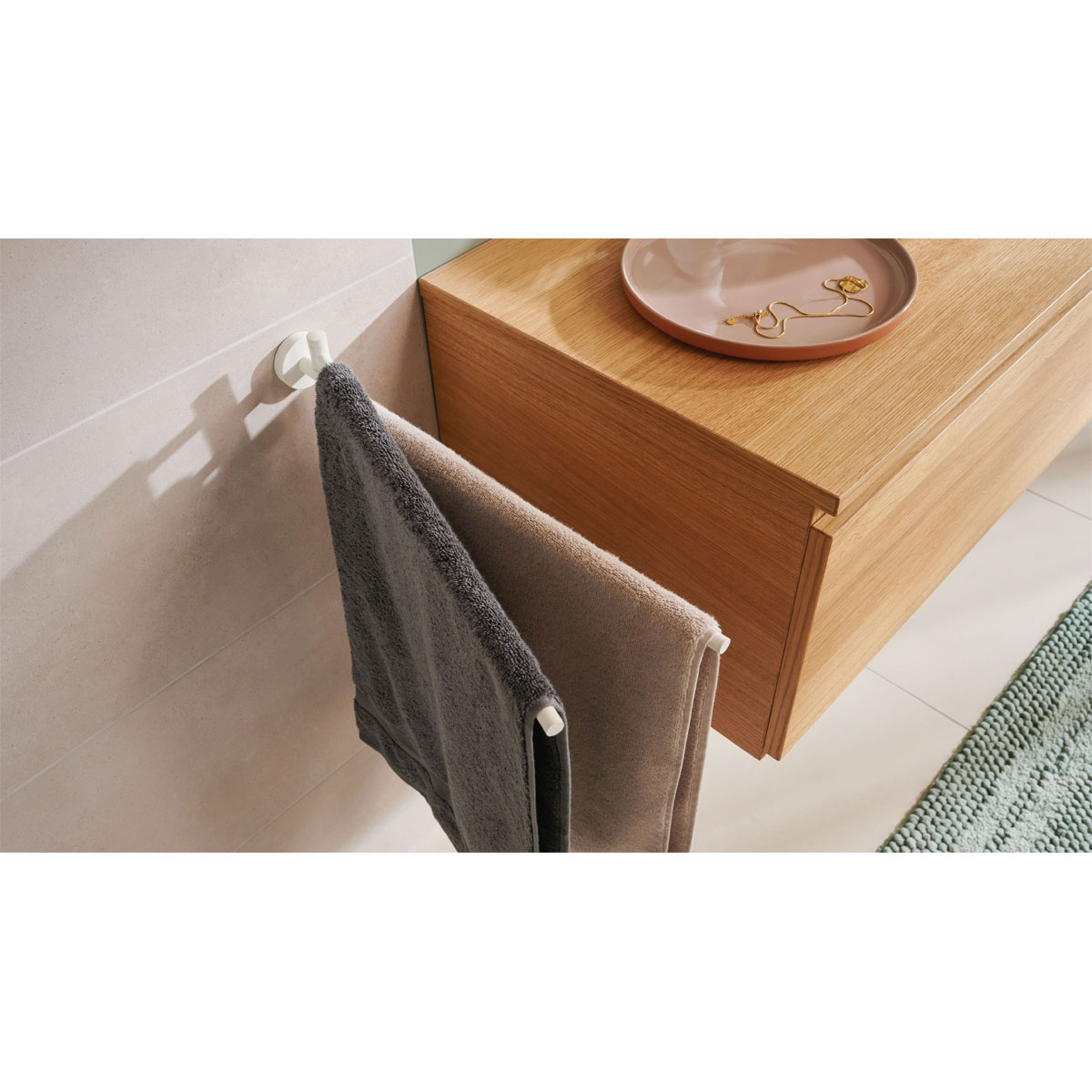 Tesa MOON White Handtuchhalter zweiarmig  Bild 3