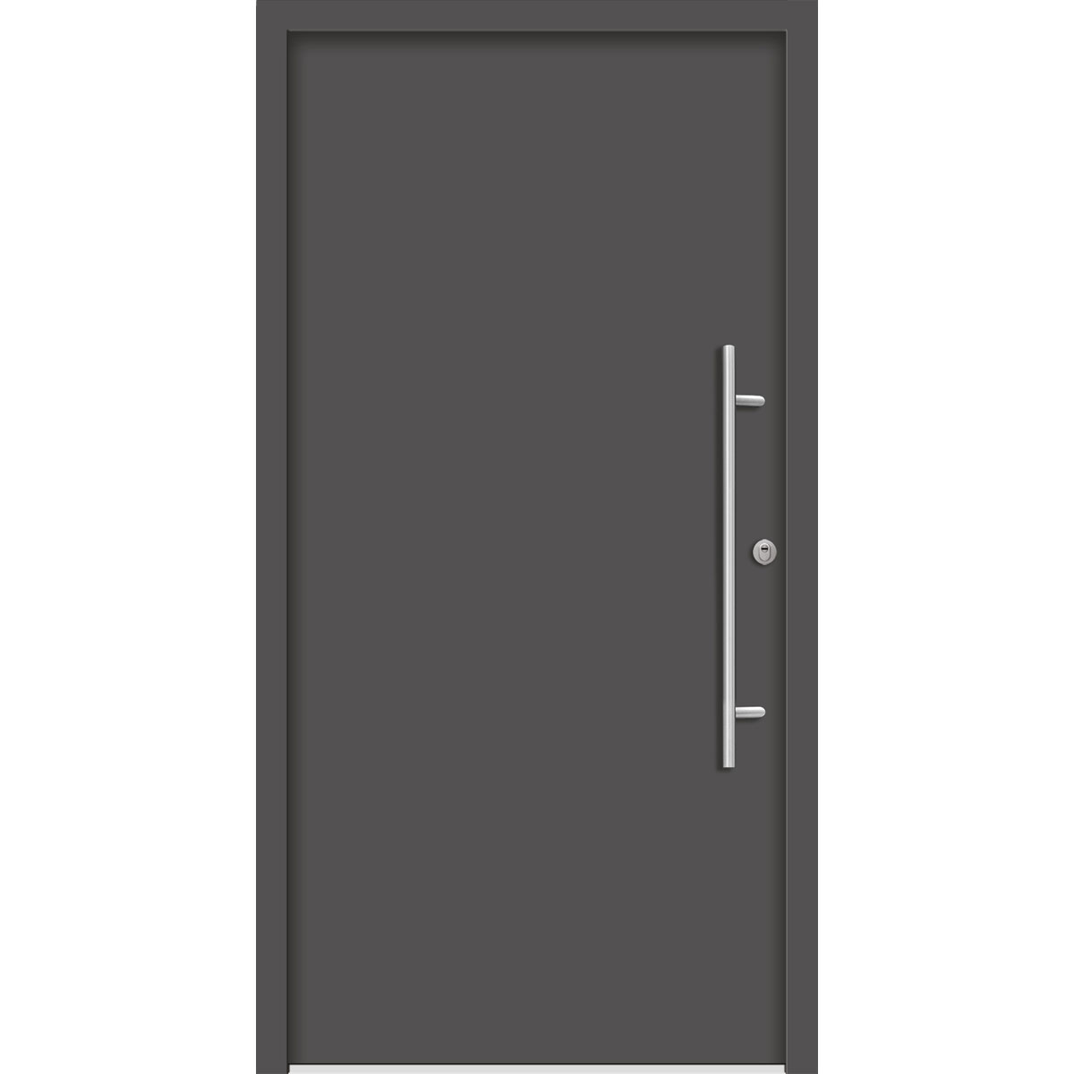 SplenDoor  Premium-Haustür Passivedoor Ribe RC2 energiesparend einbruchsicher anthrazit 110 x 210 cm rechts