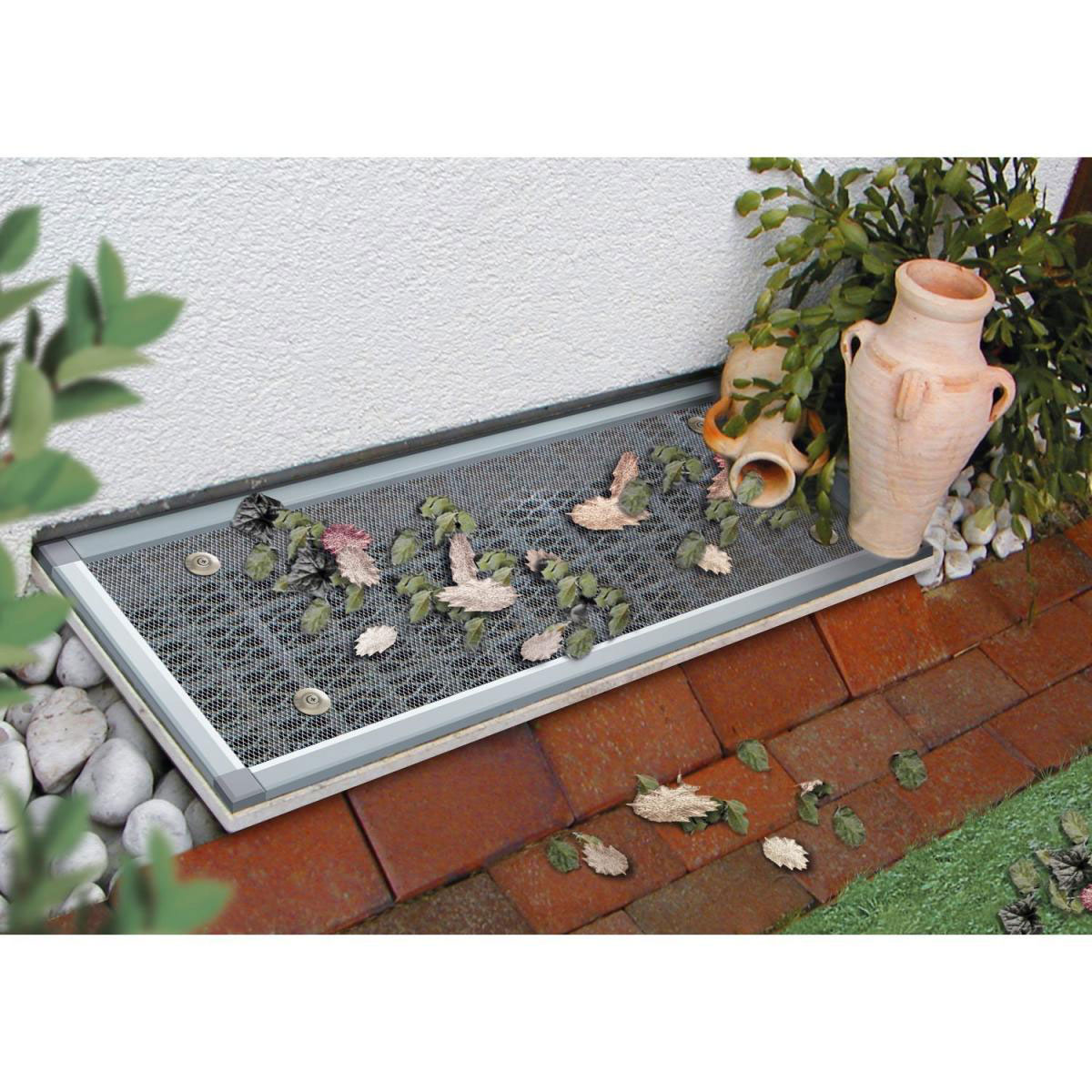 Schellenberg Lichtschacht-Gitter Sauberer Lichtschacht Aluminium 55 x 110 cm Bild 3