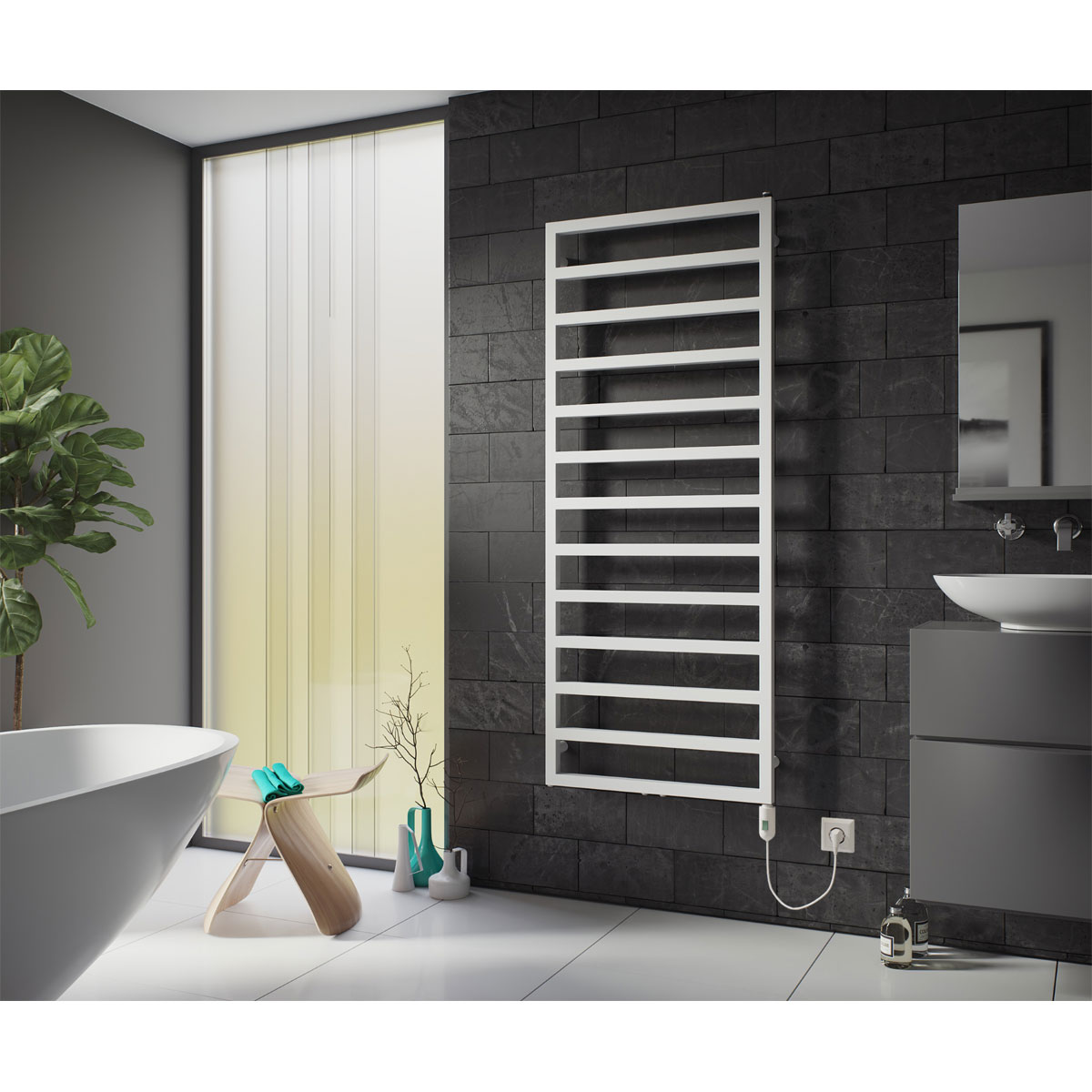 Ximax  Elektrischer Handtuchwärmer Pure 1710 x 600 mm 300 Watt Typ 2 Weiß Bild 1