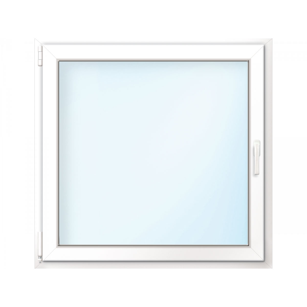 Wärmeschutz-Fenster „76/3“, 75x75 cm, weiß, Anschlag links