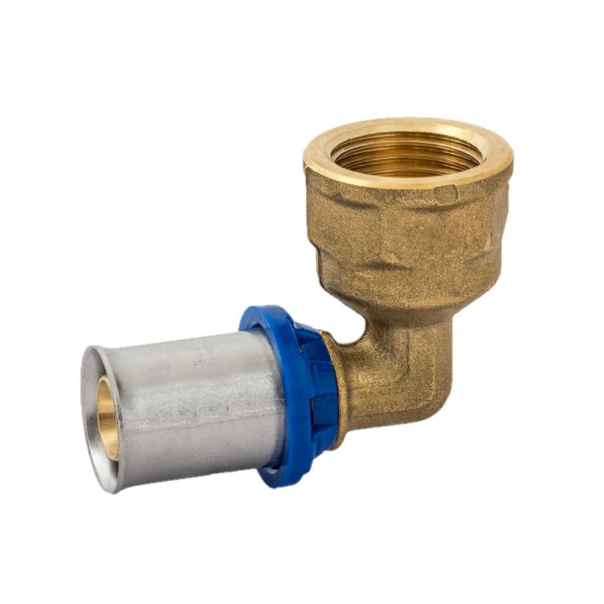 Kirchhoff Übergangswinkel 90 Pressfitting für Mehrschicht-Verbundrohr 20 mmx1/2IG Bild 1