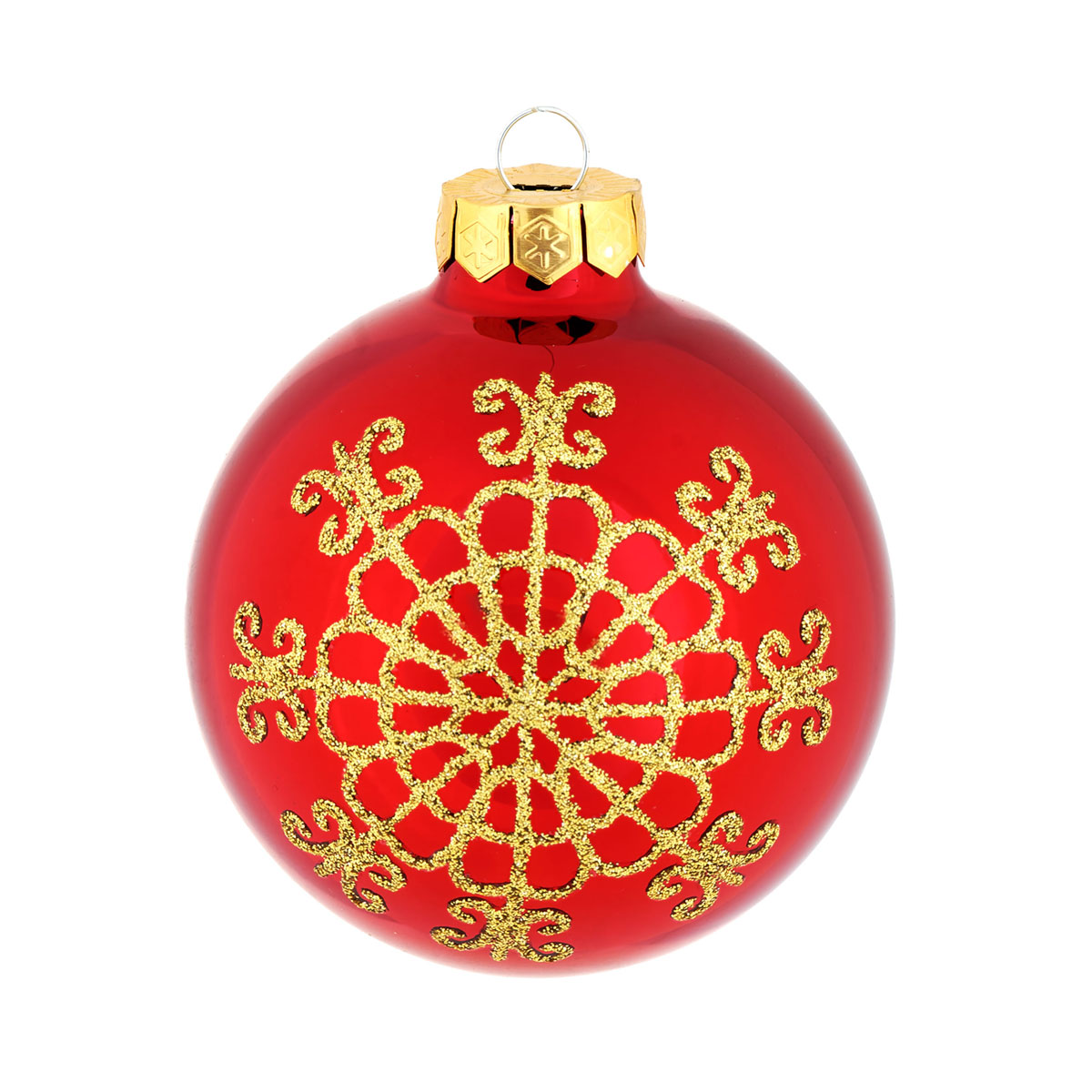 Ambientis Dekorierte Kugel rot -glänzend
