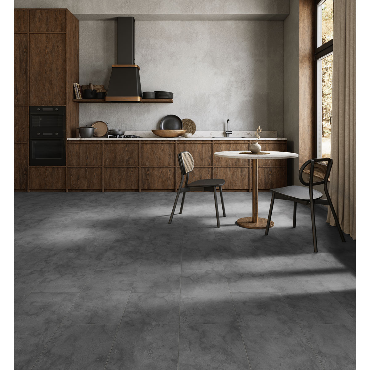 Specht BASIC Laminatboden Fliese Concrete Dark 8mm Bild 4