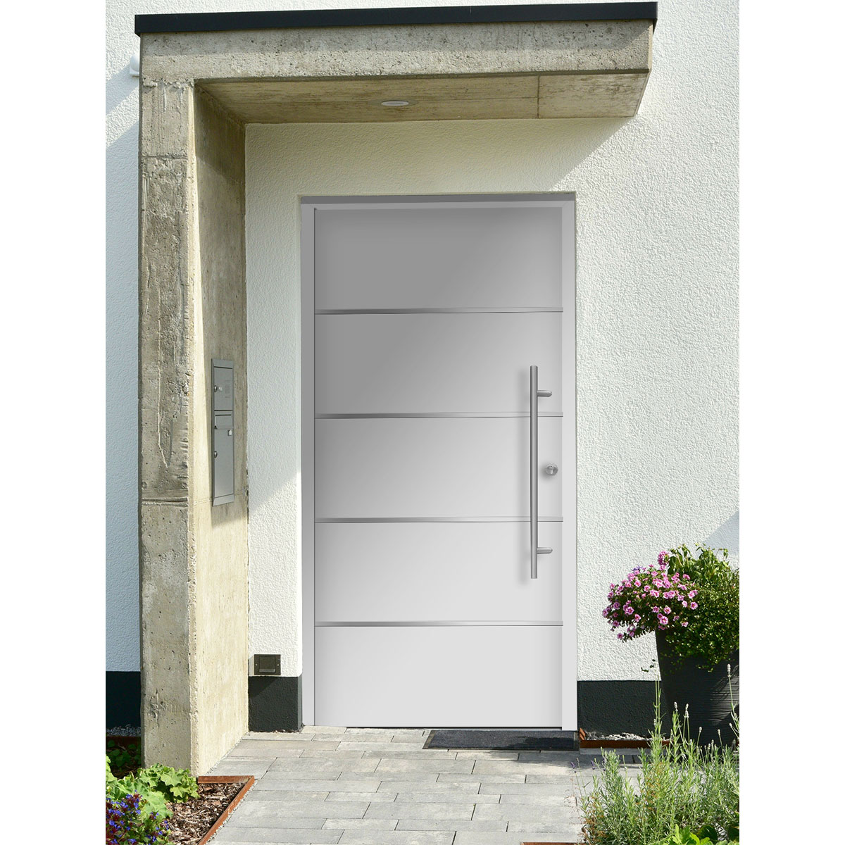 SplenDoor  Premium-Haustür Passivedoor Visby energiesparend weiss 110 x 210 cm rechts Bild 2