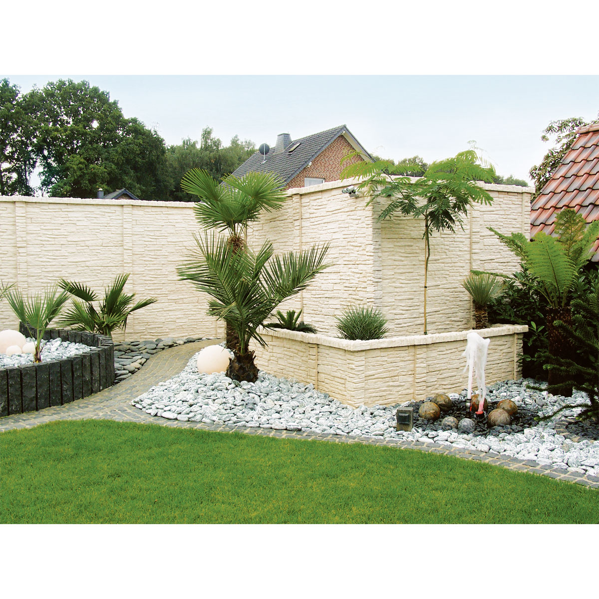 Beton-Steckzaun Nostalgie betongrau 144 x 30 x 4 cm Bild 2