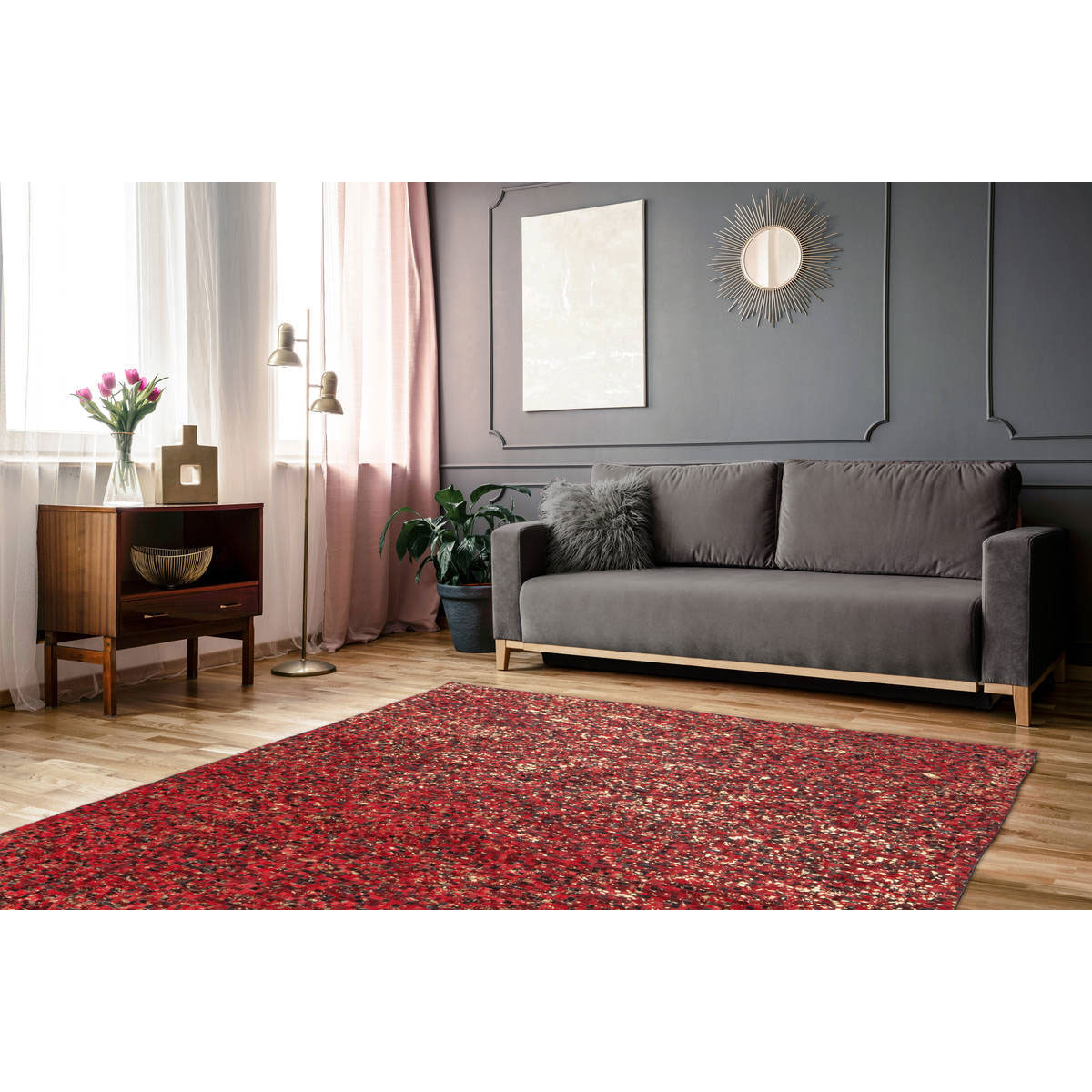 Lederteppich „Finish 100“, rot/gold Bild 2