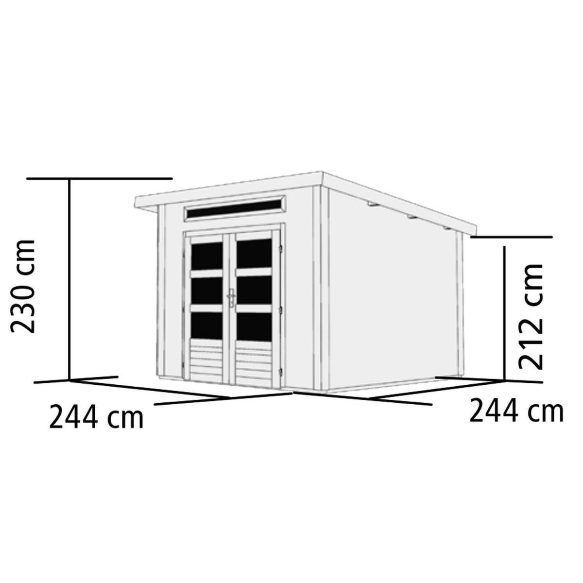 Karibu Gartenhaus Kandem 3 naturbelassen Bild 4