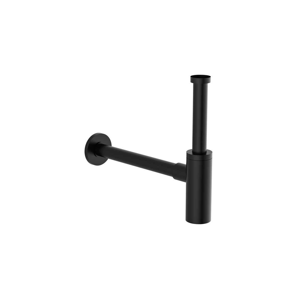 Kirchhoff Design-Flaschensiphon schwarz 1 1/4" x 32 mm rund