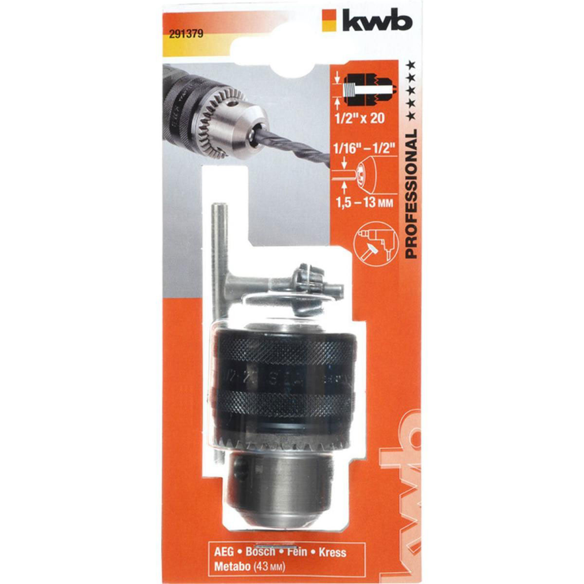 kwb  Zahnkranz-Bohrfutter 13 mm schlagbohrfest Bild 2