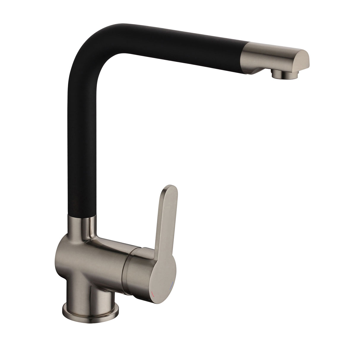 Schütte Schwenkbare Küchenarmatur Rio Edelstahloptik weiß Bild 1