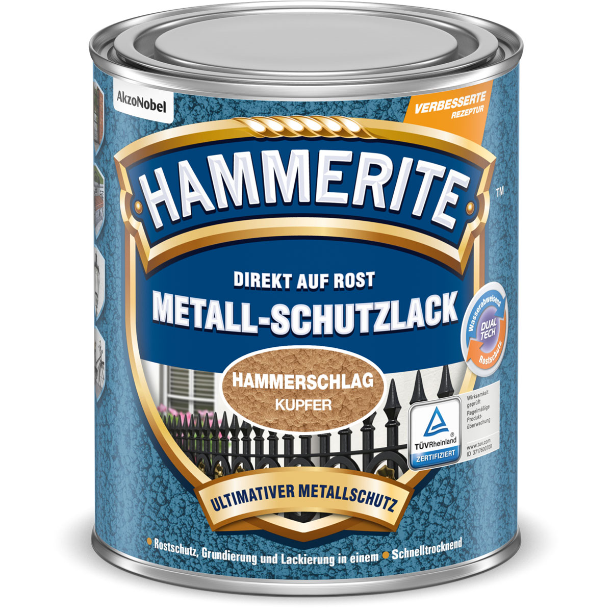 Hammerite Metallschutzlack Hammerschlag kupfer 250 ml