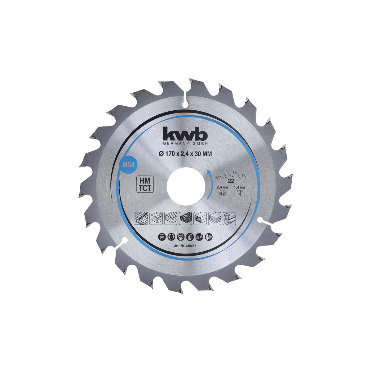 kwb  Spanplatten-Kreissägeblätter für Handkreissägen Durchmesser 170x30 mm