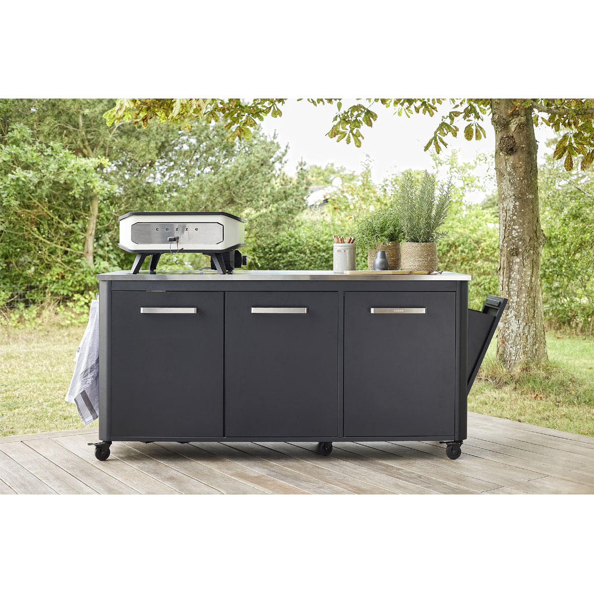 COZZE Pizzaofen Elektro 230V mit Tür und Pizzastein 2200 W Bild 9