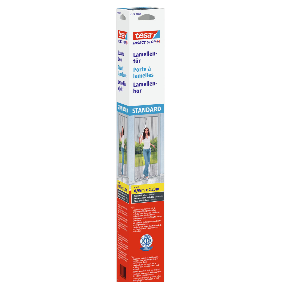 Tesa Fliegengitter Lamellentür anthrazit 0,95 x 2,20 m