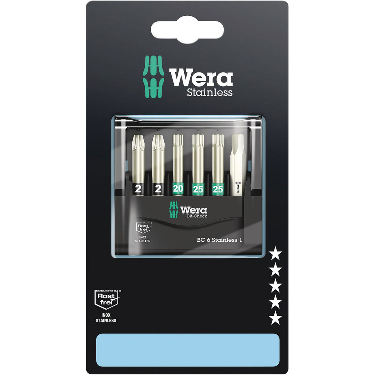 Wera Bit-Set Mini Check Edelstahl
