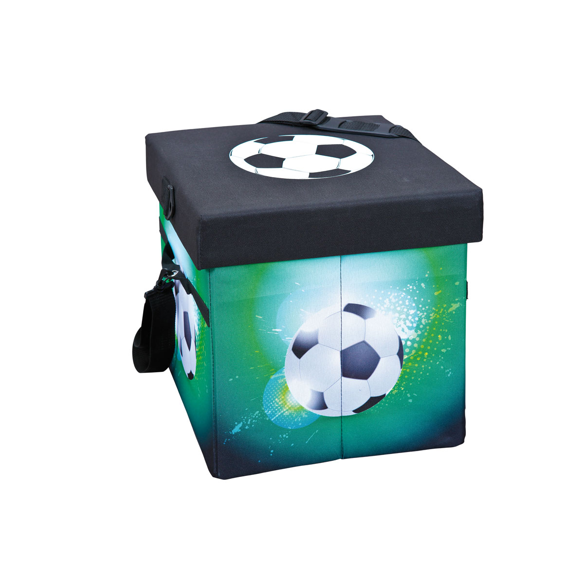 Inter Link Faltkiste „Fanbox I“, Fußball, 37x36x37 cm Bild 2