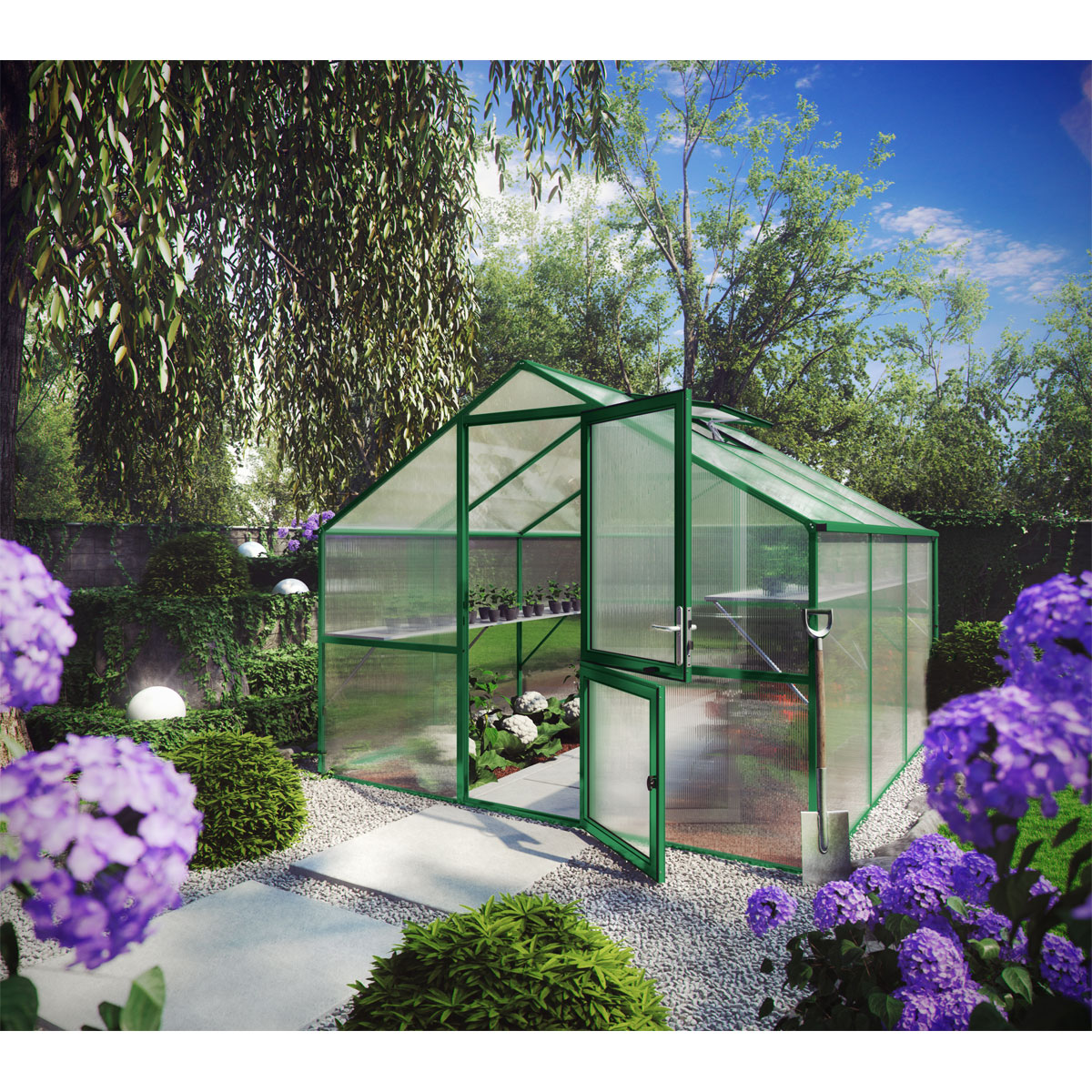 KGT Gewächshaus Orchidee III 9,6m² grün