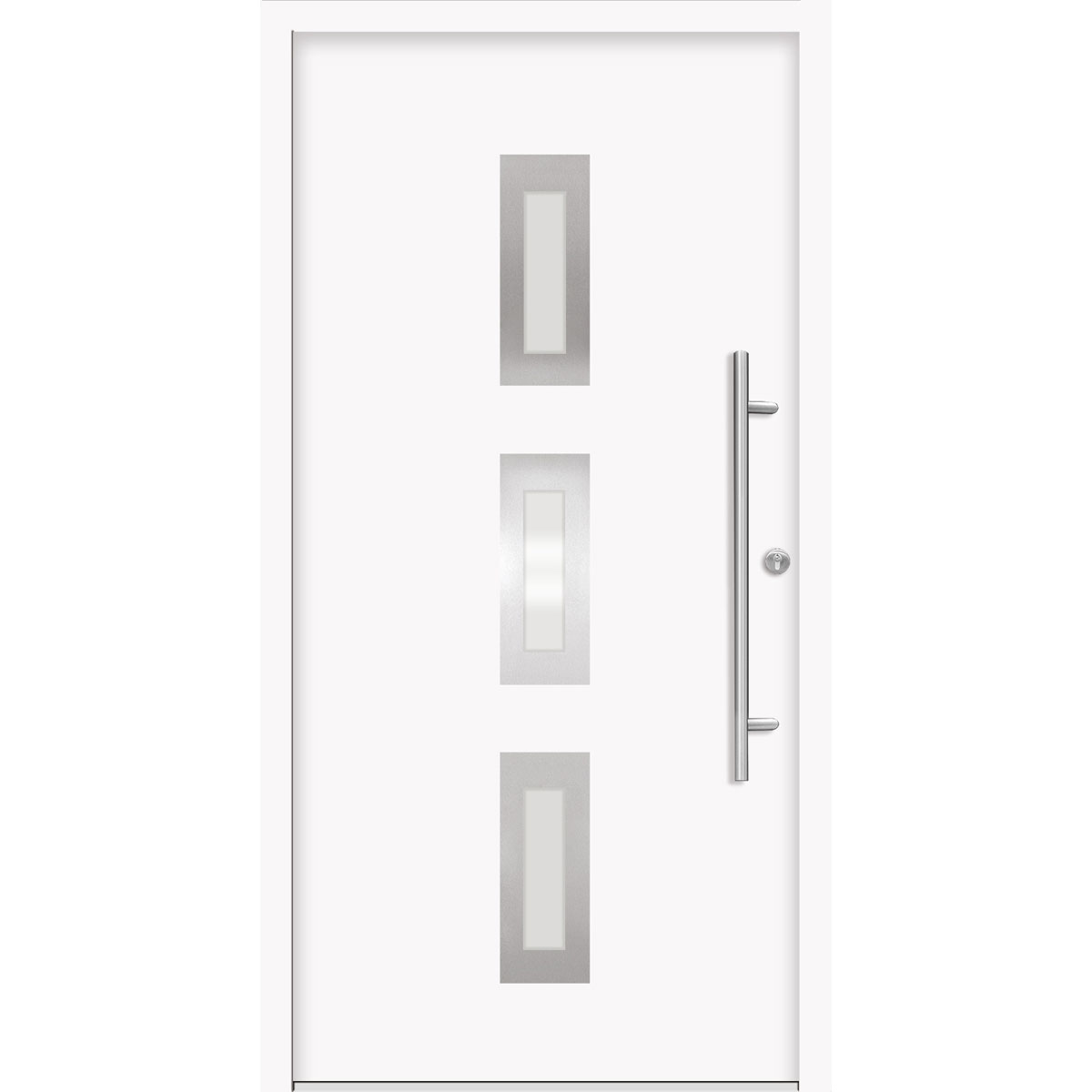 SplenDoor Premium-Haustür Passivedoor Aalborg energiesparend weiss 100 x 200 cm rechts
