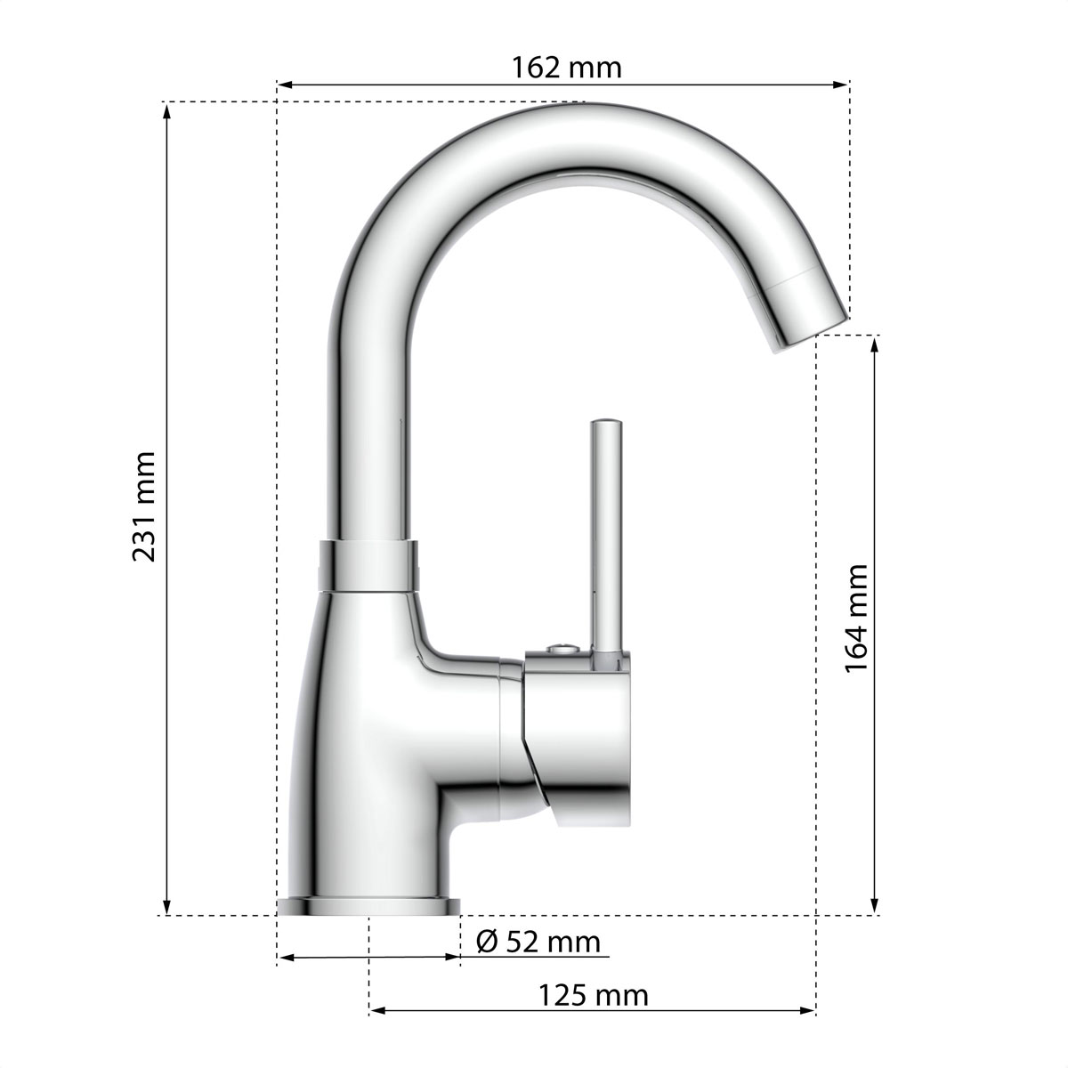 Eisl  Waschtischarmatur „Futura“ chrom mit Cold-Start-Funktion Bild 1