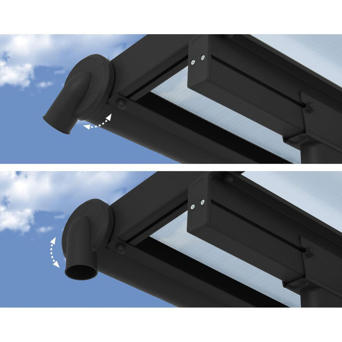 Palram Terrassenüberdachung Olympia 300 x 300 cm grau Bild 3