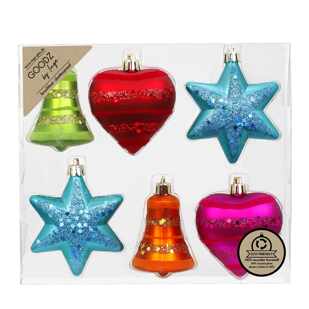 Formensortiment Kunststoff 9 cm 6 Stk Mille-Fiori-Mix