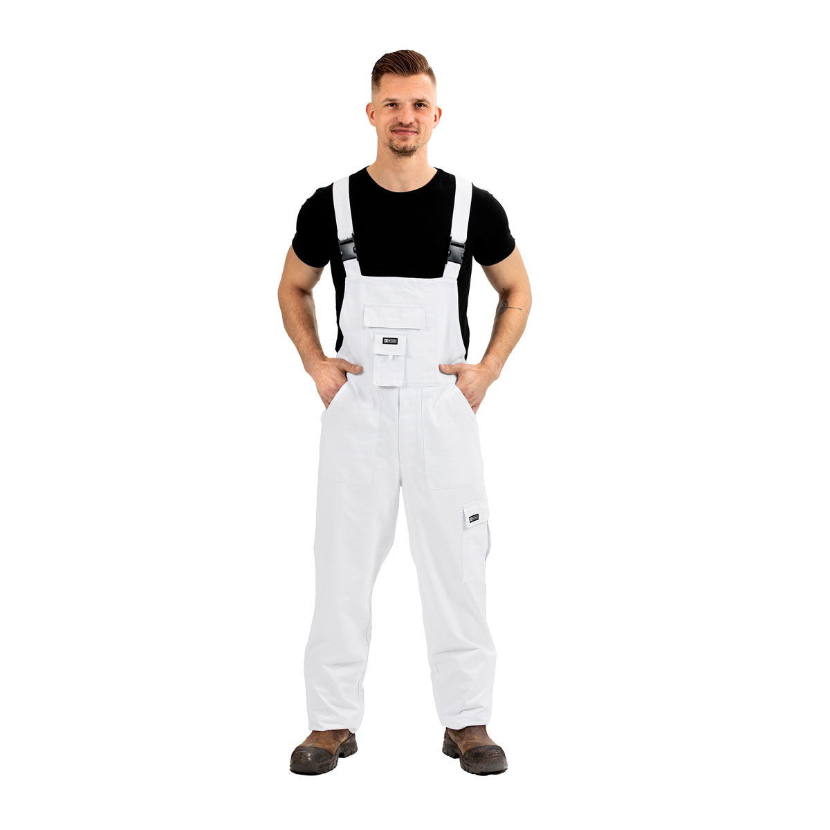 Herren-Arbeitslatzhose weiß Gr. L
