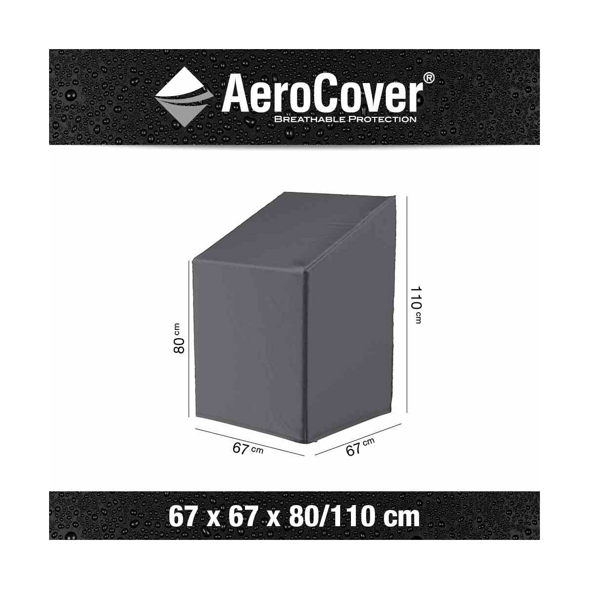 Stapelstuhlhülle AeroCover 67 x 67 x 80/110 cm atmungsaktiv Bild 2