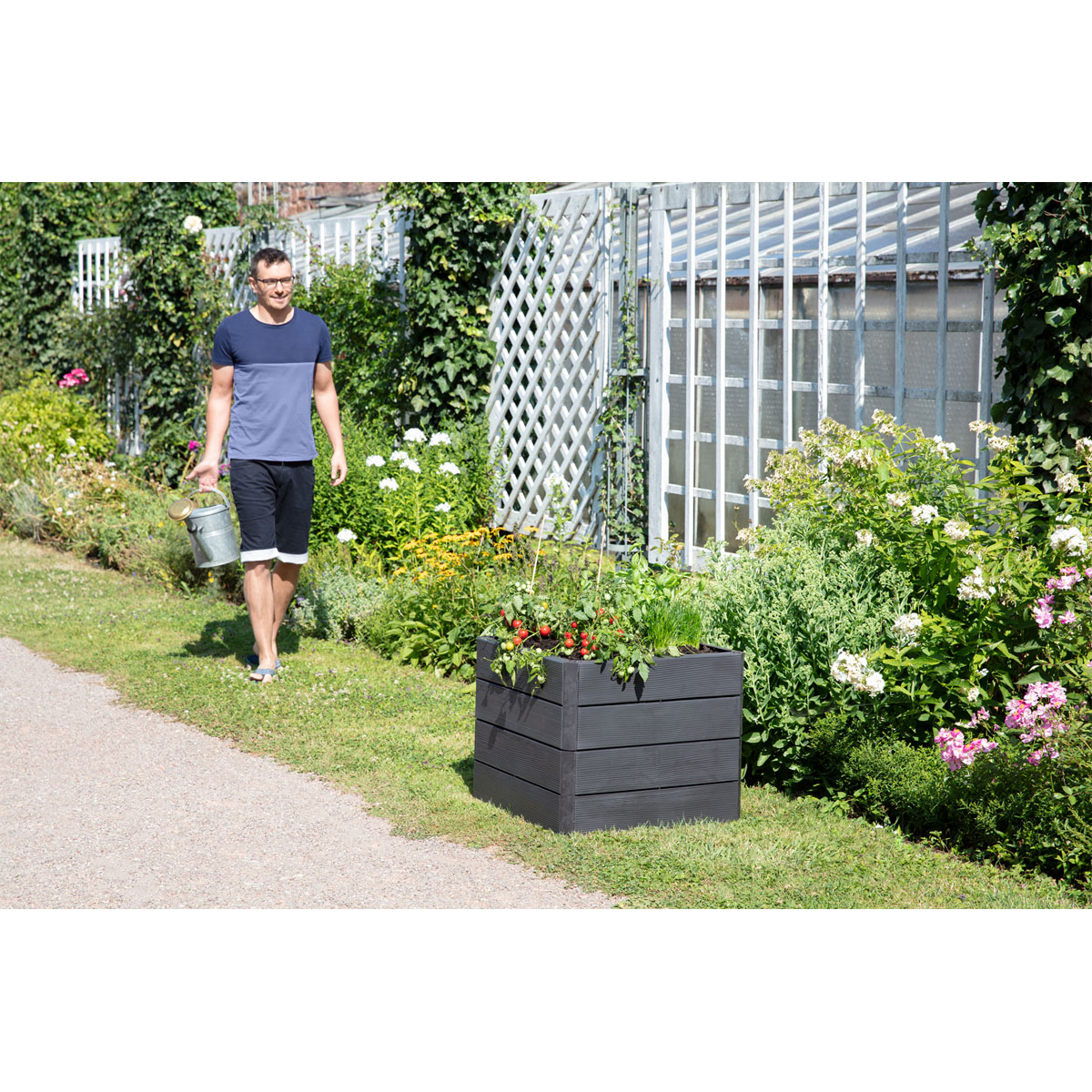 Garantia Hochbeet ERGO QUADRO S 50 Wood inkl FLORA Bild 5