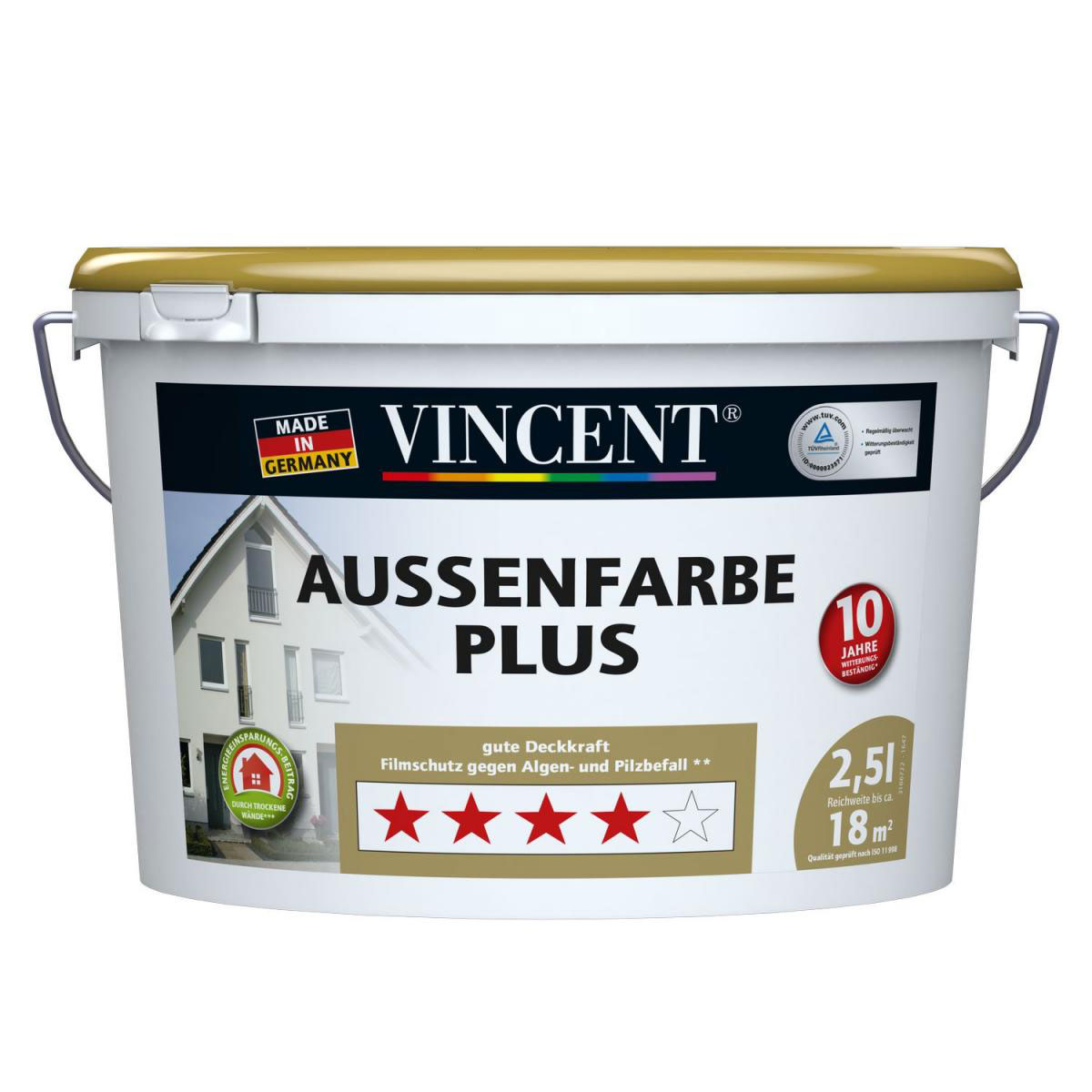 Vincent Außenfarbe Plus 2,5 L Vincent Außenfarbe Plus 2,5 L