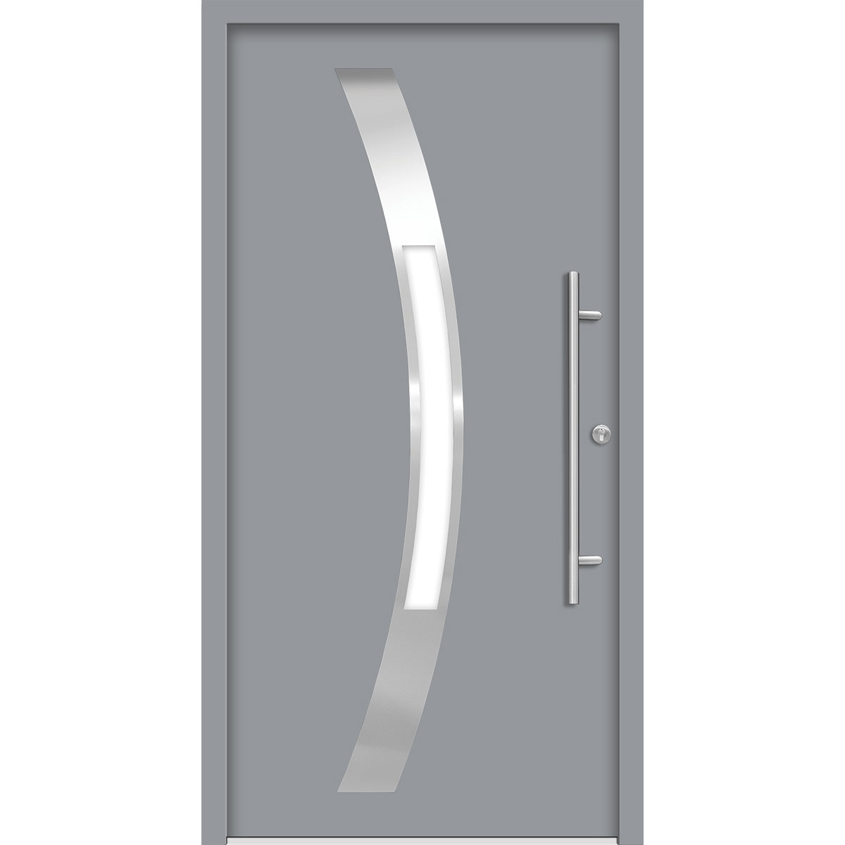 SplenDoor Premium-Haustür Passivedoor Goeteborg energiesparend grau 100 x 200 cm rechts