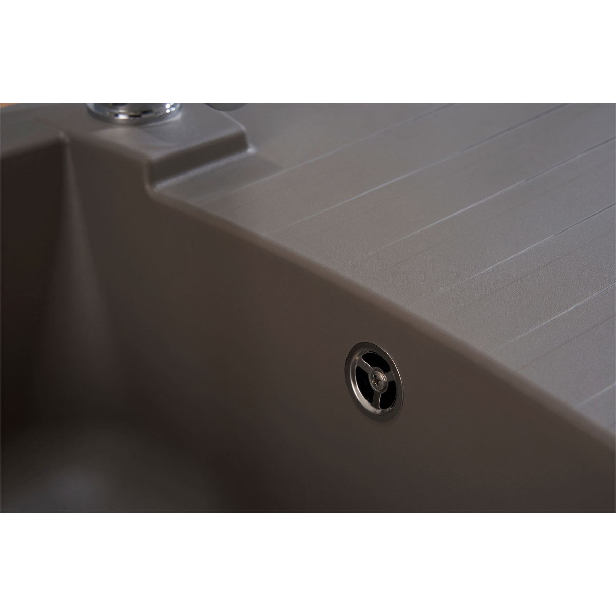Respekta Spüle grau 86 cm Mineralit 1 Becken 1 Abtropffläche Bild 7