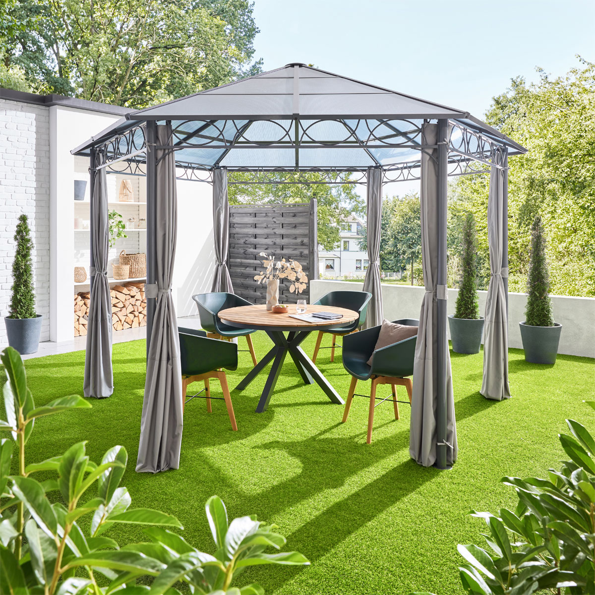 Haveson 6-Eck-Pavillon RÜGEN 200 x 210 x 200 cm Bild 2