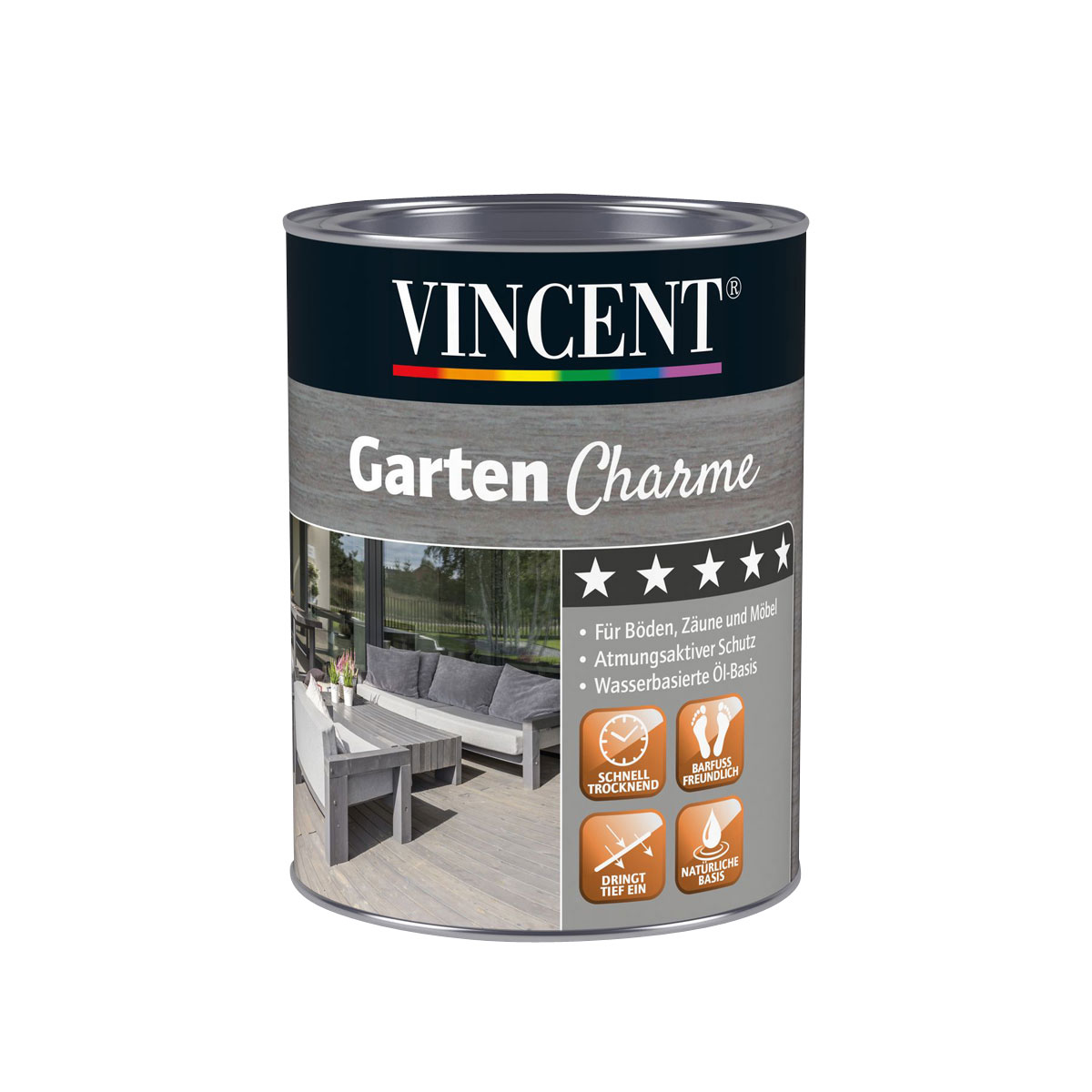 Vincent Garten Charme grau 2,5 L