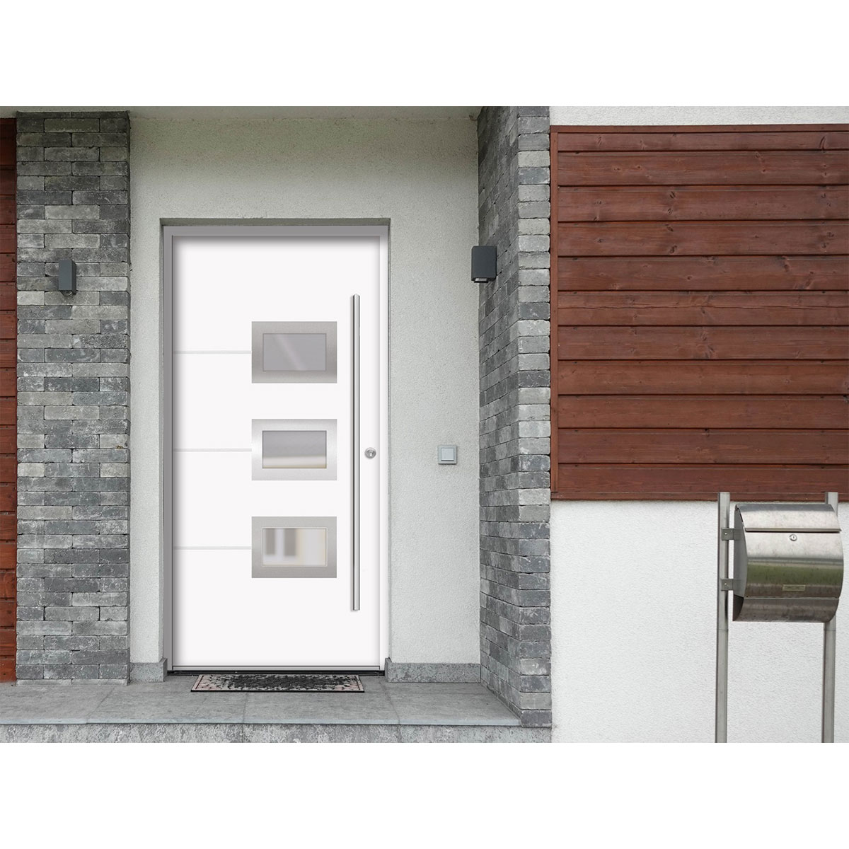 SplenDoor  Premium-Haustür Passivedoor Bergen energiesparend weiss 100 x 200 cm rechts Bild 2