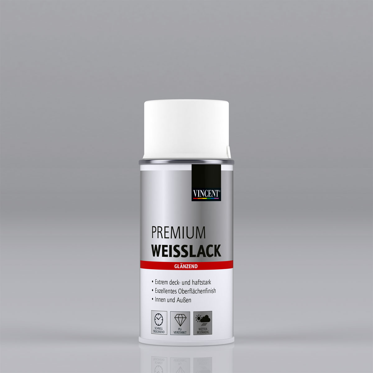 Vincent Premium Weißlack RAL 9010 Reinweiß glänzend 150 ml