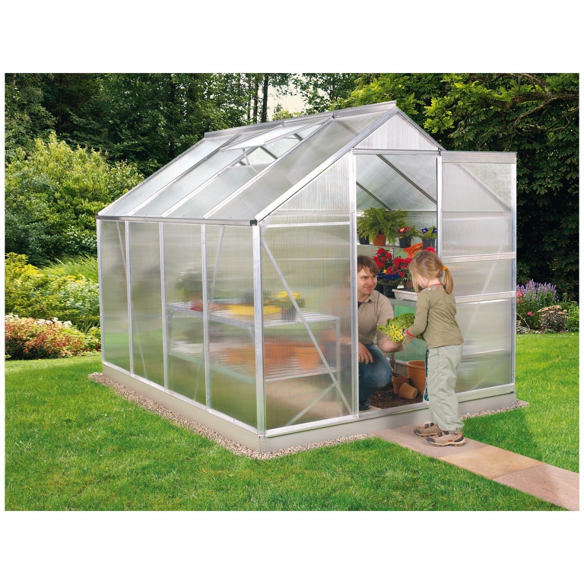 Vitavia Gewächshaus Calypso 5800 silber 4 mm 5,8m²