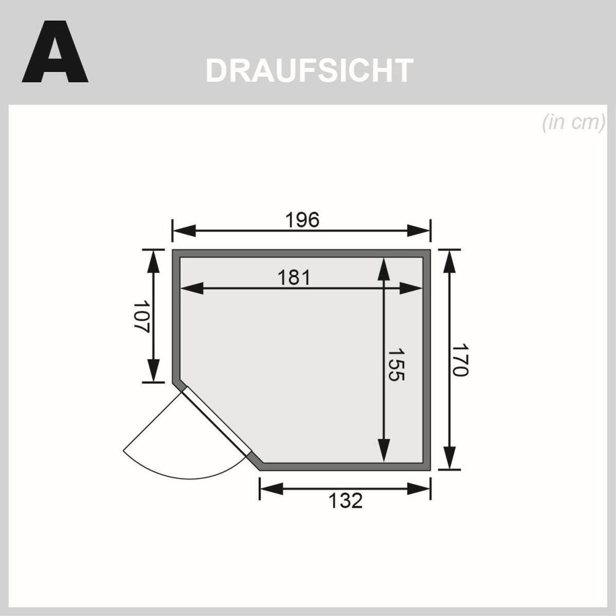 Karibu Systemsauna Siirin 68 mm ohne Ofen ohne Kranz Bild 4