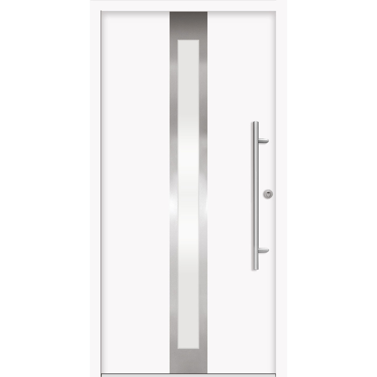 SplenDoor Premium-Haustür Passivedoor Stockholm RC2 energiesparend einbruchsicher weiss 100 x 210 cm rechts
